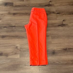 Woman's Ann Taylor Bold Orange Cropped Cuffed Pants. Size 6